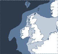 Fin whale distribution map